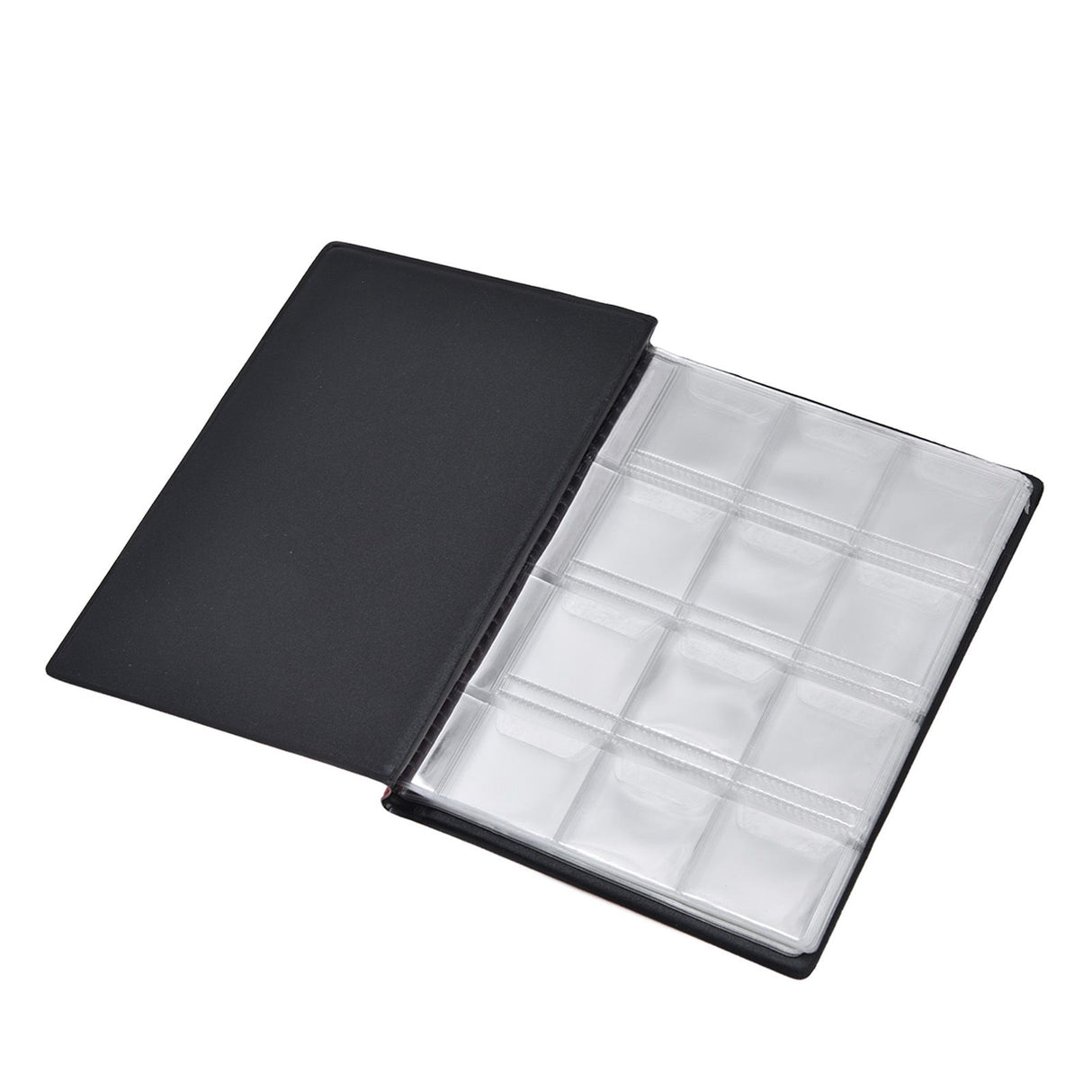 Coin Collection Book 120 PVC Pockets PU Cover Transparent Design Soft Highly Durable Clear Texture Coin AlbumRed