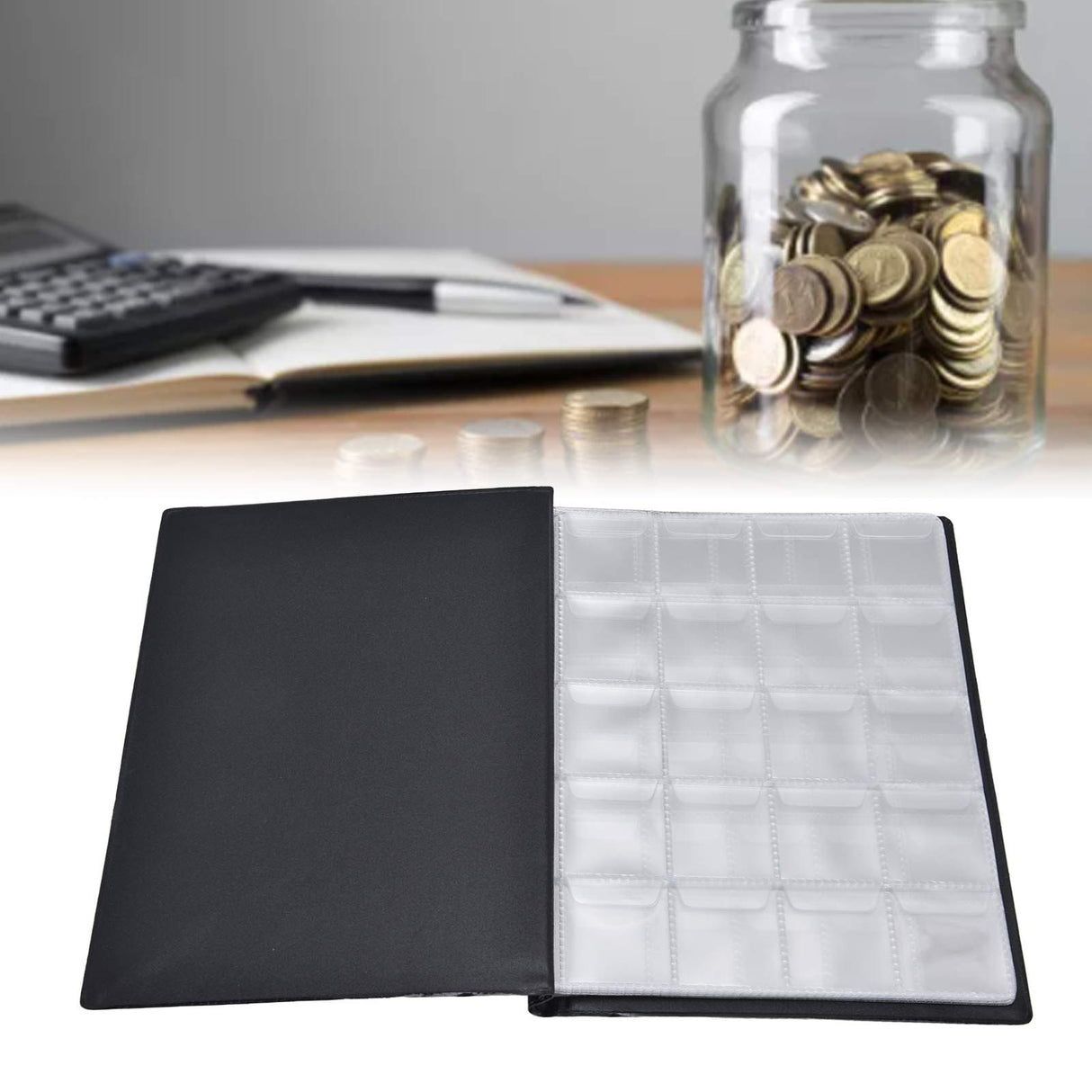 Coin Collection Book 250 Pocket Commemorative Coin Collecting Holder Storage Album Book for HomeRed