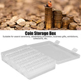 Coin Holder 100 Pieces Storage Plastic Transparent Coin Storage Box with Coin Capsules for Coin Collection Exhibition - Extra Image