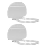 2Pcs Small Ball Stand Acrylic Sturdy Durable High Stability Sport Ball Display Rack for Tennis Softball BaseballTransparent - Side View
