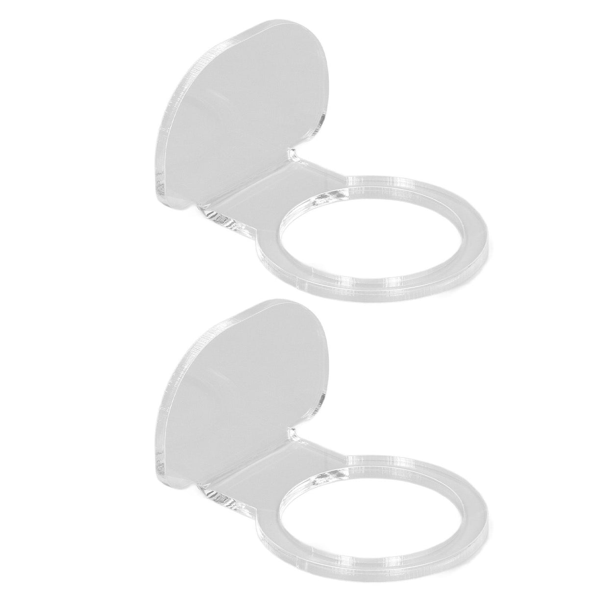 2Pcs Small Ball Stand Acrylic Sturdy Durable High Stability Sport Ball Display Rack for Tennis Softball BaseballTransparent