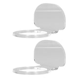 2Pcs Small Ball Stand Acrylic Sturdy Durable High Stability Sport Ball Display Rack for Tennis Softball BaseballTransparent - Extra Image