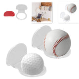 2Pcs Small Ball Stand Acrylic Sturdy Durable High Stability Sport Ball Display Rack for Tennis Softball BaseballTransparent - Extra Image