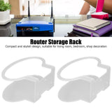 2Pcs Clear Router Bracket Save Space Protect Router Easy Installation Wear Resistant Wall Mount Router Bracket for Home