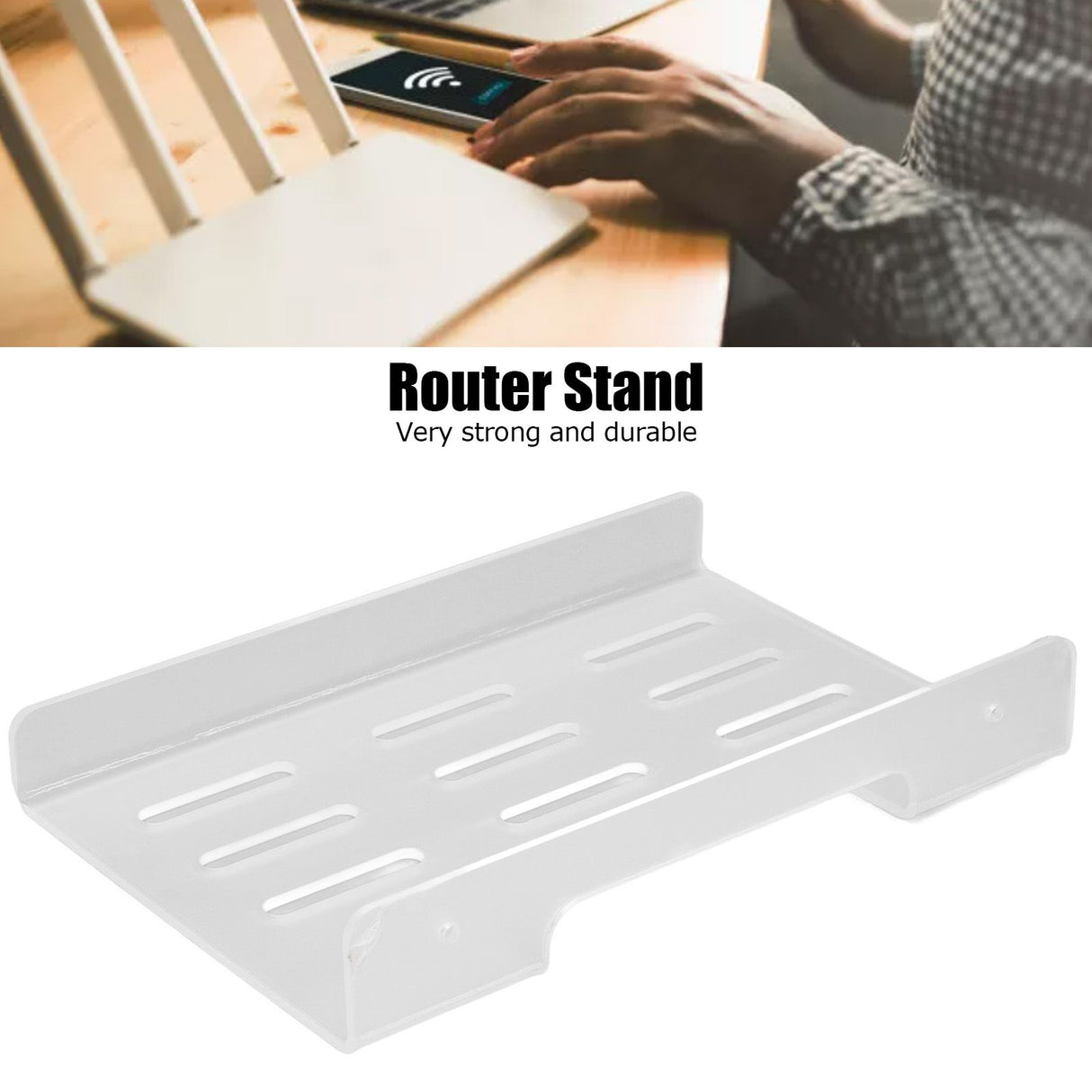 Router Storage Rack Save Space Multi Purpose Easy Installation High Stability Router Stand