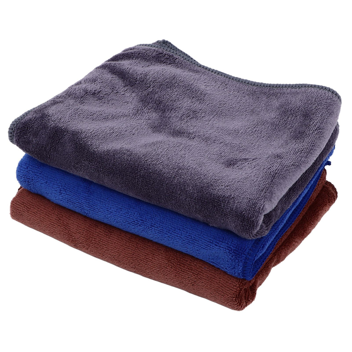 3Pcs Multifunctional Microfiber Car Towels Super Absorben Car Wash Drying Towels Double Sided Cleaning Cloth