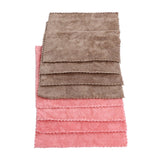 8pcs/set Super Absorbent Microfiber Kitchen Dish Cloth Anti Sticking Oil Cleaning Towel