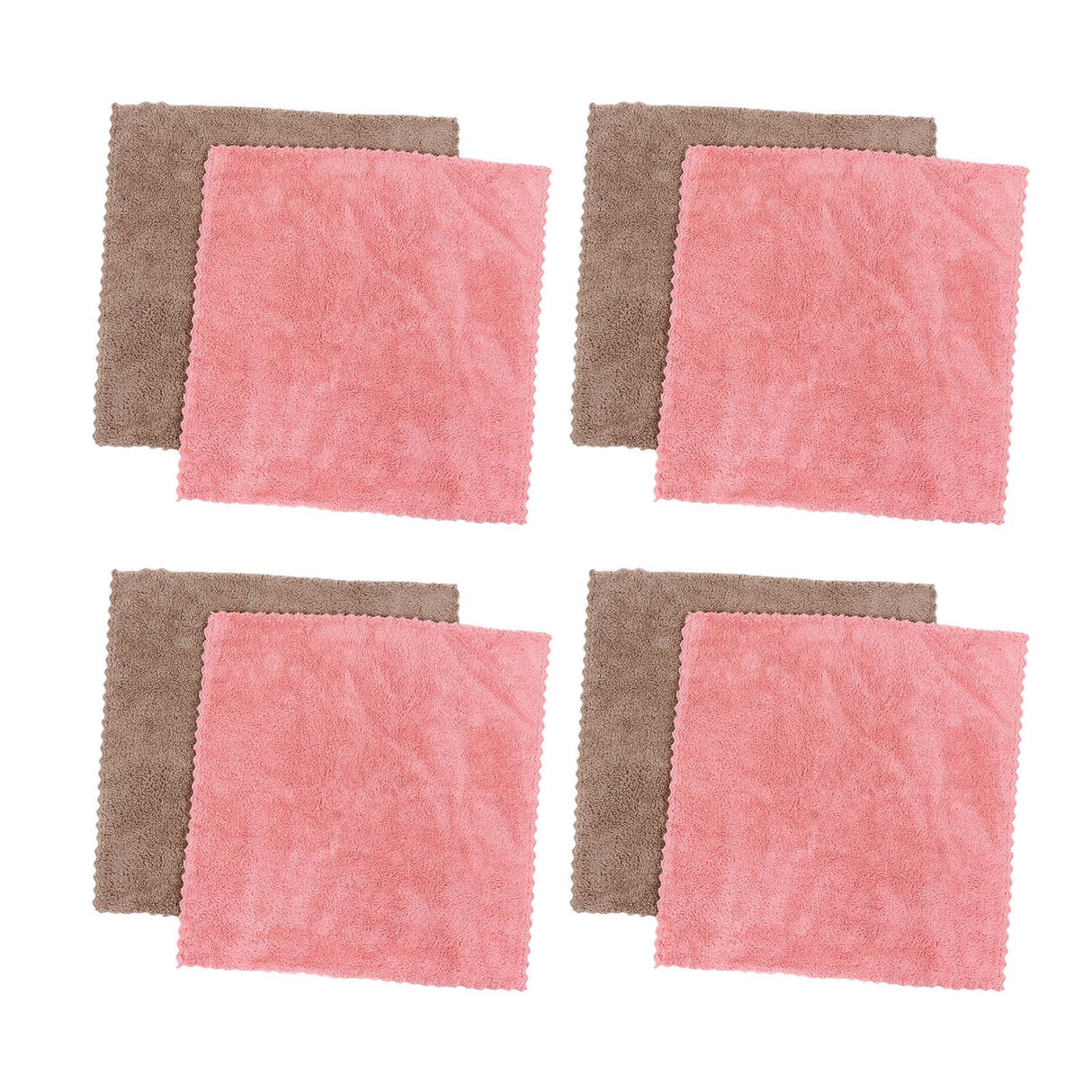 8pcs/set Super Absorbent Microfiber Kitchen Dish Cloth Anti Sticking Oil Cleaning Towel