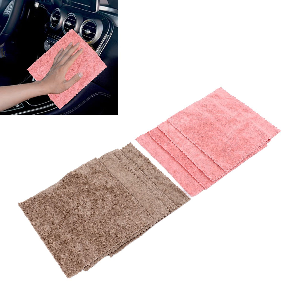 8pcs/set Super Absorbent Microfiber Kitchen Dish Cloth Anti Sticking Oil Cleaning Towel