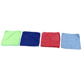 12pcs Cleaning Cloth 4 Different Colors Strong Water Absorption Reusable Microfiber Towels for Kitchen Car Furniture - Top-Down View