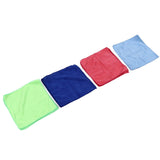 12pcs Cleaning Cloth 4 Different Colors Strong Water Absorption Reusable Microfiber Towels for Kitchen Car Furniture - Rear View