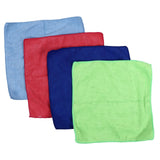 12pcs Cleaning Cloth 4 Different Colors Strong Water Absorption Reusable Microfiber Towels for Kitchen Car Furniture