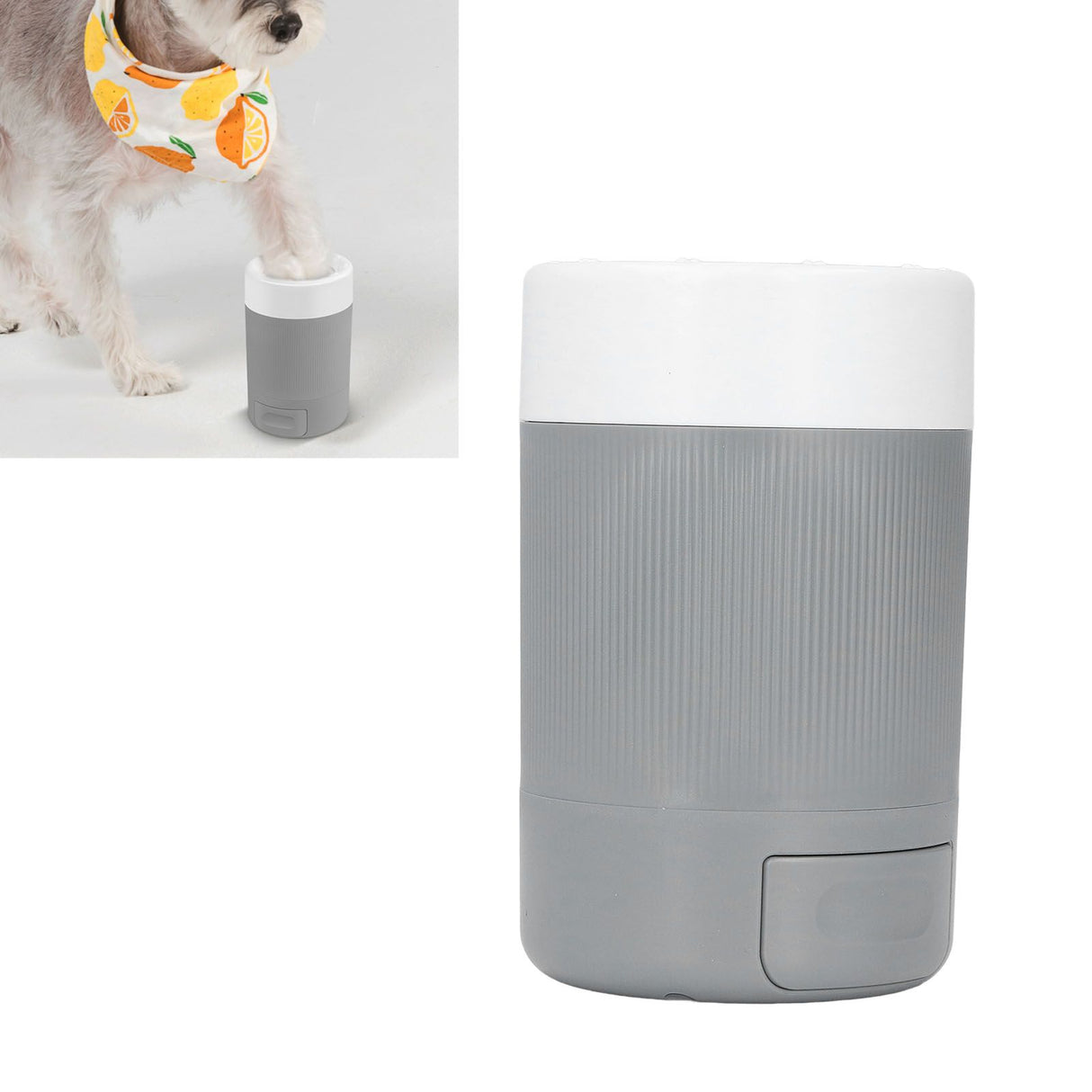 Dog Paw Cleaner Semi Automatic Portable Dog Foot Washing Cup for Pets Cats and DogsGrey