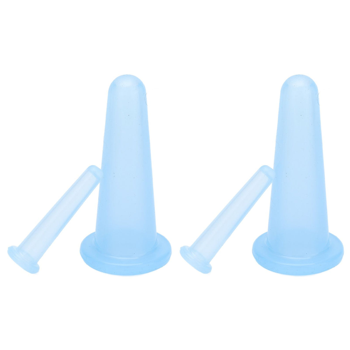 4pcs Cupping Set Massage Therapy Cups Convenient Practical Compact Lightweight Soft Flexible Cleanable Face MassagerBlue
