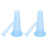 4pcs Cupping Set Massage Therapy Cups Convenient Practical Compact Lightweight Soft Flexible Cleanable Face MassagerBlue
