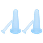4pcs Cupping Set Massage Therapy Cups Convenient Practical Compact Lightweight Soft Flexible Cleanable Face MassagerBlue