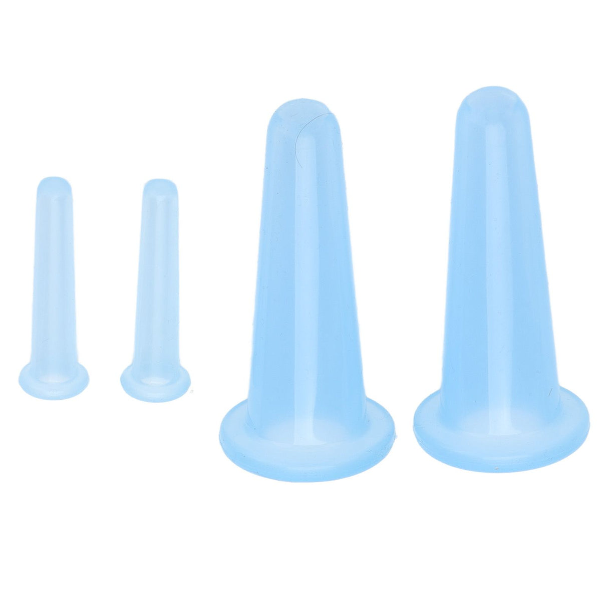 4pcs Cupping Set Massage Therapy Cups Convenient Practical Compact Lightweight Soft Flexible Cleanable Face MassagerBlue