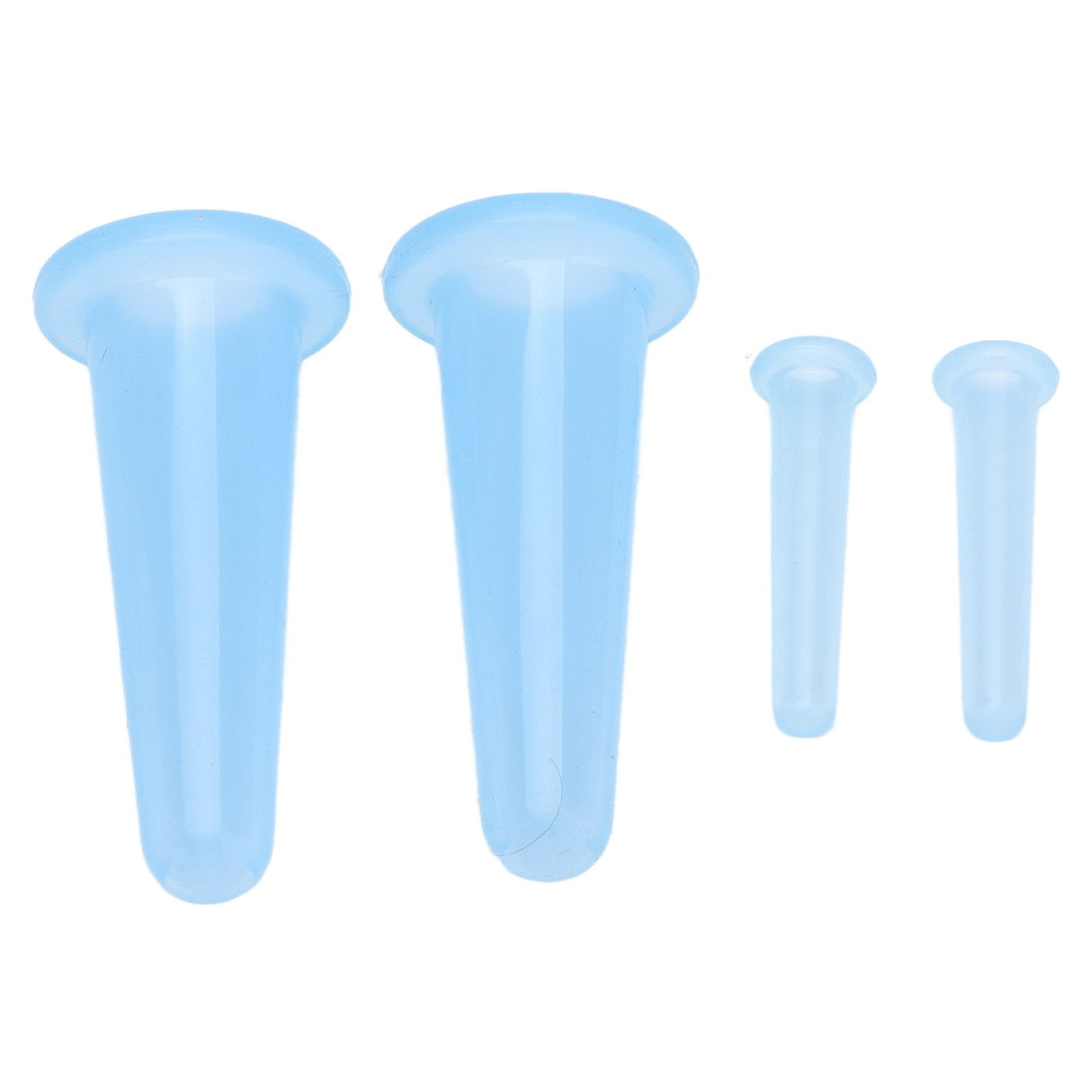 4pcs Cupping Set Massage Therapy Cups Convenient Practical Compact Lightweight Soft Flexible Cleanable Face MassagerBlue