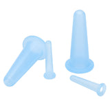 4pcs Cupping Set Massage Therapy Cups Convenient Practical Compact Lightweight Soft Flexible Cleanable Face MassagerBlue