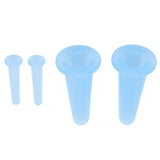 4pcs Cupping Set Massage Therapy Cups Convenient Practical Compact Lightweight Soft Flexible Cleanable Face MassagerBlue