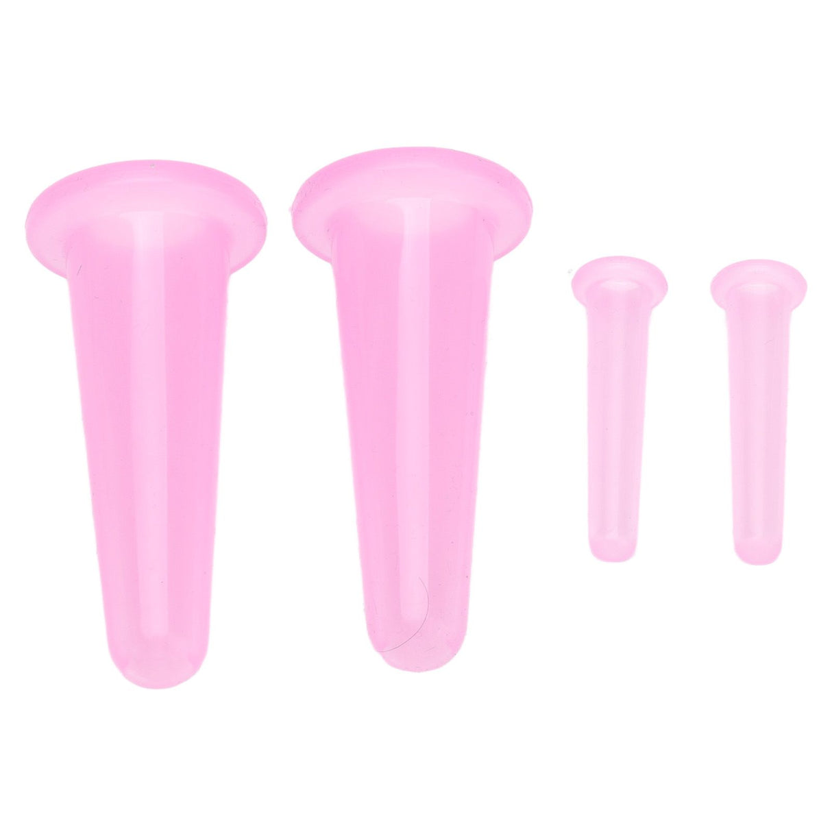 4pcs Cupping Set Massage Therapy Cups Convenient Practical Compact Lightweight Soft Flexible Cleanable Face MassagerPink