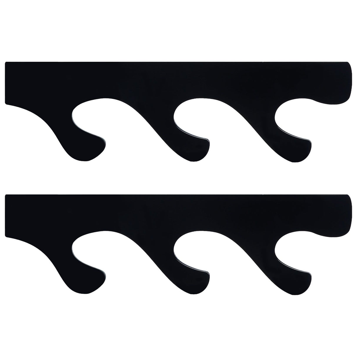 1 Pair Sword Stand Acrylic Three Layer Wall Mounted Sword Display Stand Support for All SwordsBlack