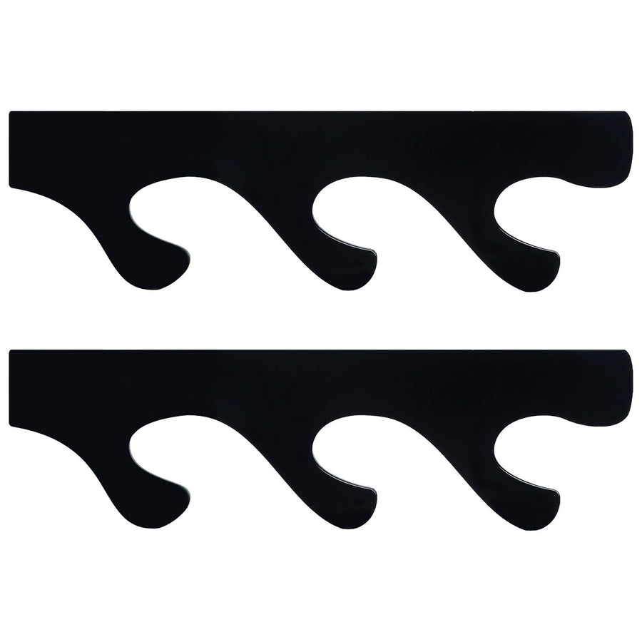 1 Pair Sword Stand Acrylic Three Layer Wall Mounted Sword Display Stand Support for All SwordsBlack