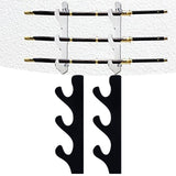 1 Pair Sword Stand Acrylic Three Layer Wall Mounted Sword Display Stand Support for All SwordsBlack