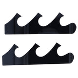 1 Pair Sword Holder Stand Sword Display Rack Wall Mounted Samurai Sword Hanger for HomeBlack