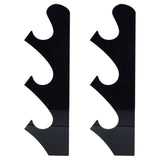 1 Pair Sword Holder Stand Sword Display Rack Wall Mounted Samurai Sword Hanger for HomeBlack - Side View