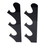 1 Pair Sword Holder Stand Sword Display Rack Wall Mounted Samurai Sword Hanger for HomeBlack - Rear View