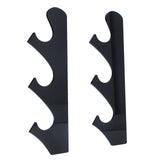1 Pair Sword Holder Stand Sword Display Rack Wall Mounted Samurai Sword Hanger for HomeBlack - Close-Up Angle
