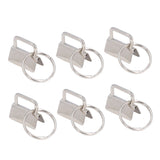 40PCS Key Fob Hardware DIY Craft Project Fine Workmanship High Hardness Iron Material Keychain Hardware - Side View