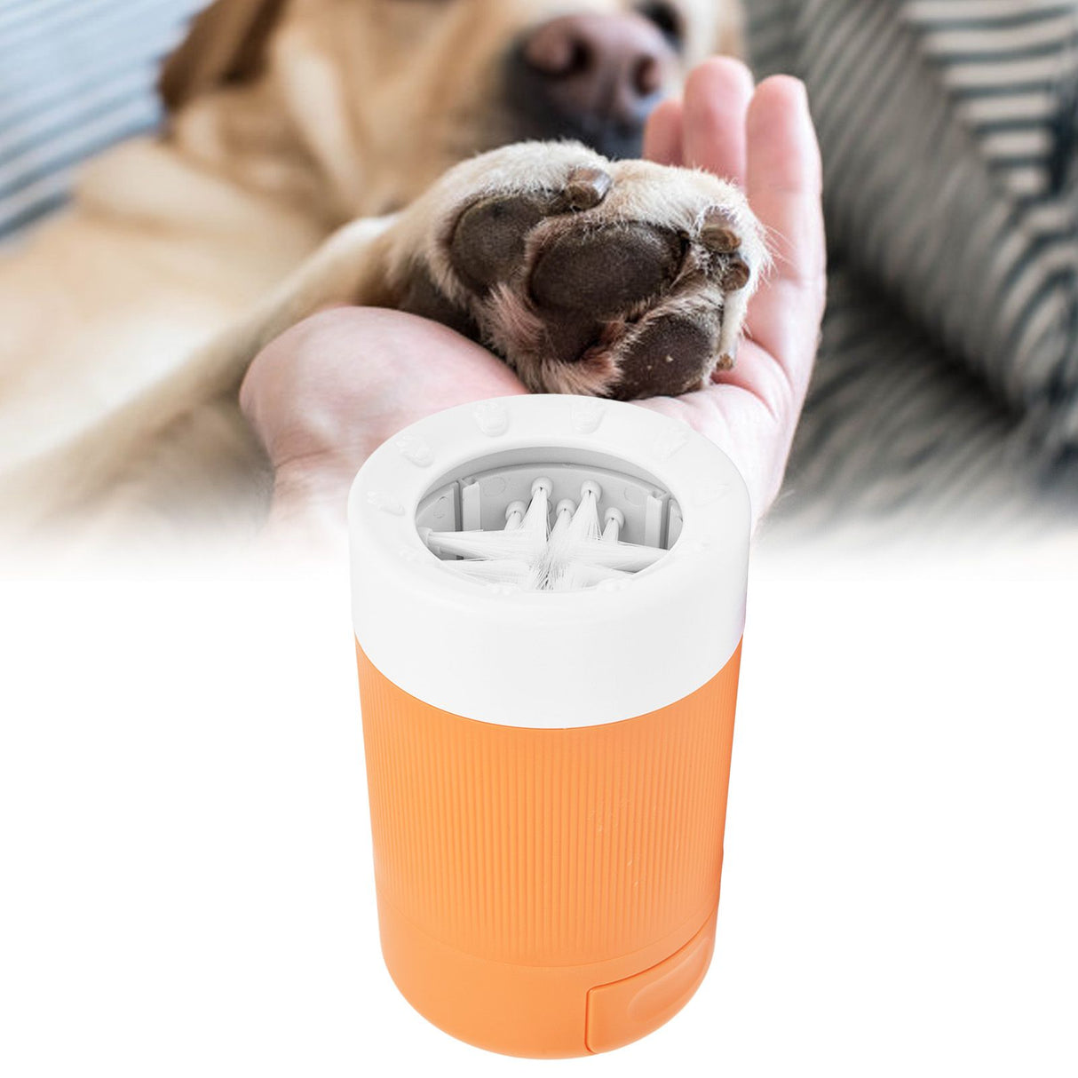 Dog Paw Cleaner Portable Dog Paw Washer Cup Lightweight Pet Paw Cleaning Tool for HomeOrange