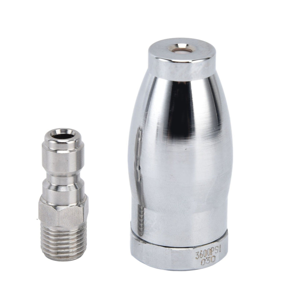 High Pressure Washer 3600PSI Rotating Turbo Nozzle with 1/4in Quick Connect Plug Stainless Steel Rotating Nozzle