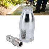 High Pressure Washer 3600PSI Rotating Turbo Nozzle with 1/4in Quick Connect Plug Stainless Steel Rotating Nozzle