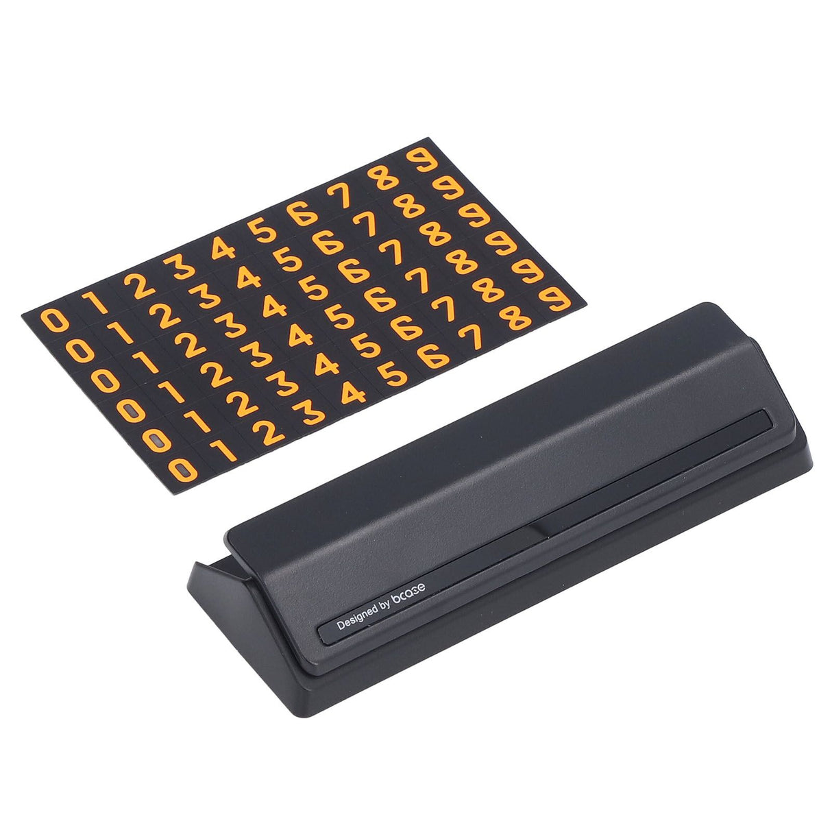 Car Temporary Parking Sign Stable Structure Environmentally Friendly Small Compact Exquisite Number PlateBlack