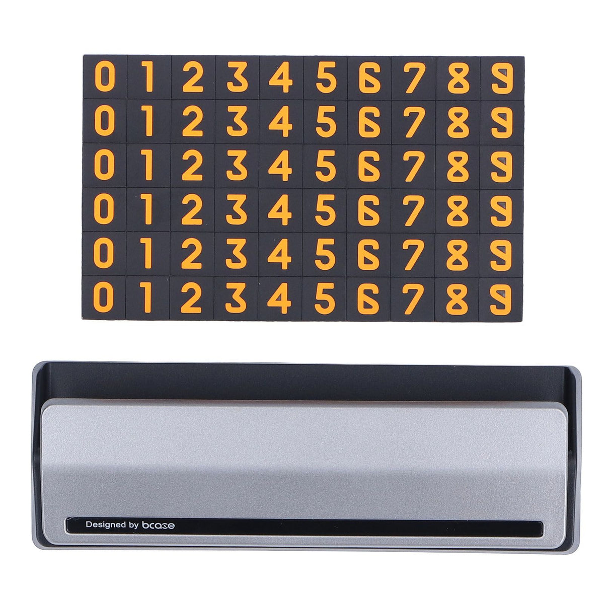 Car Temporary Parking Sign Stable Structure Environmentally Friendly Small Compact Exquisite Number PlateSilver