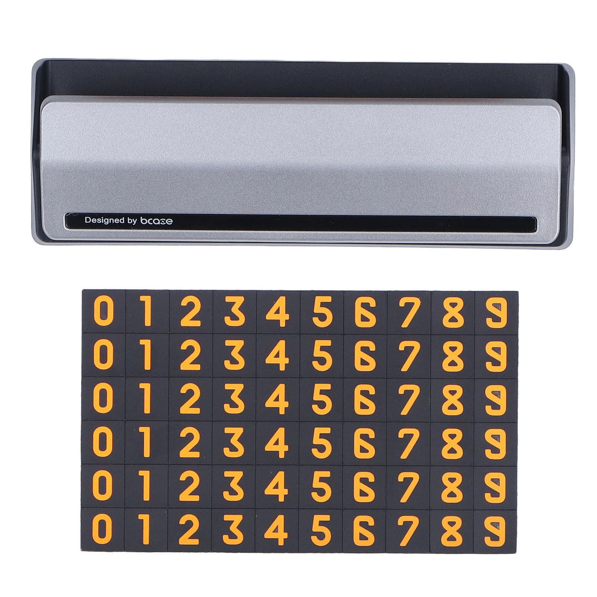 Car Temporary Parking Sign Stable Structure Environmentally Friendly Small Compact Exquisite Number PlateSilver