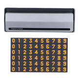 Car Temporary Parking Sign Stable Structure Environmentally Friendly Small Compact Exquisite Number PlateSilver - Side View
