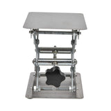 Adjustable Lifting Platform Laboratory Lift Stand Stainless Steel Lifting Table Welding Positioner Tool - Top-Down View