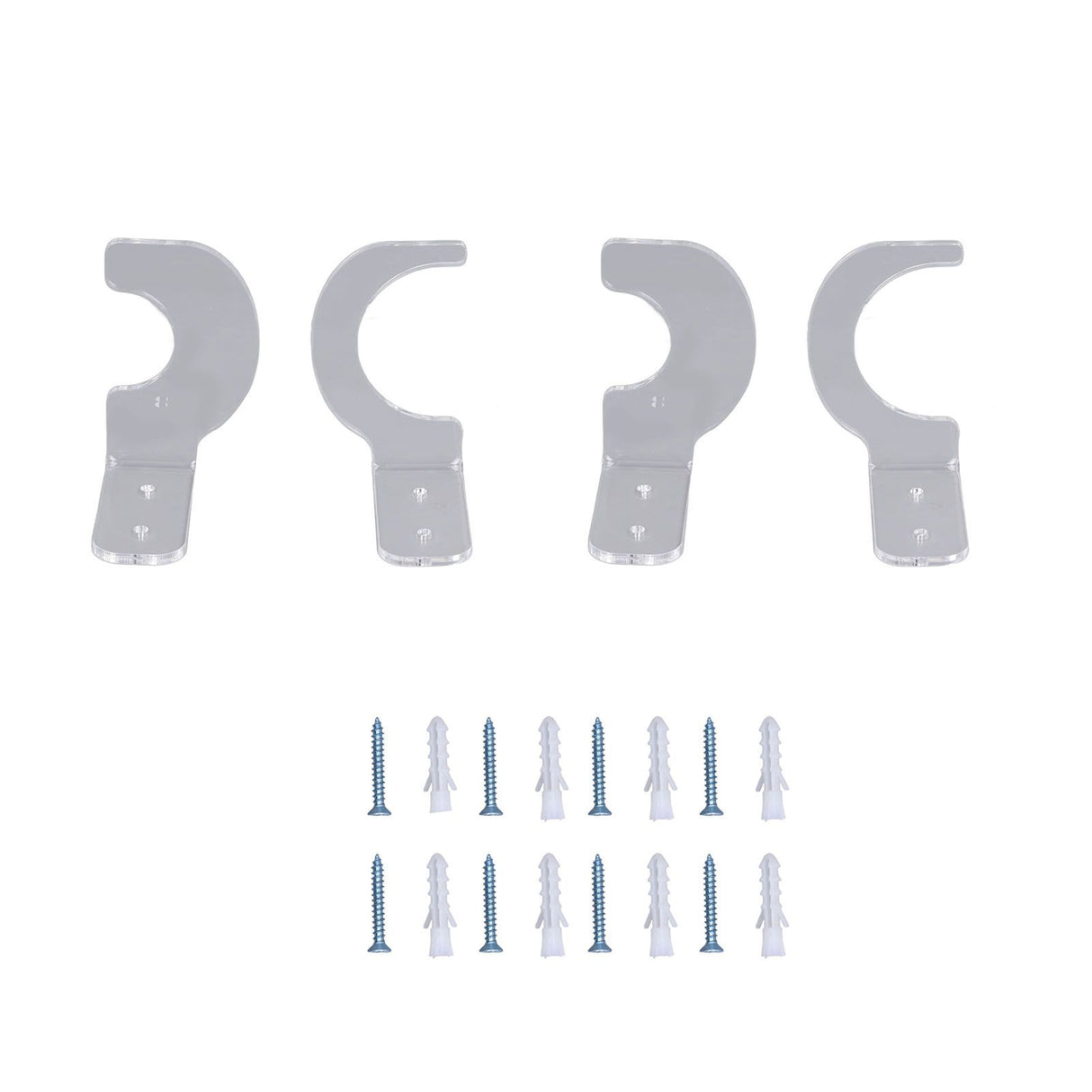 2Pack Wall Mount Sword Display Hanger Hanging Acrylic Holder Rack Organizer for Home OfficeTransparent