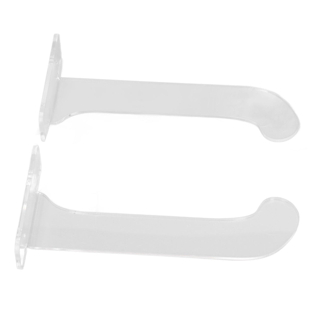 1Pair Yoga Mat Wall Mount Holder Acrylic Yoga Mat Wall Hanger Storage Rack Household Exercise Yoga Mat BracketTransparent