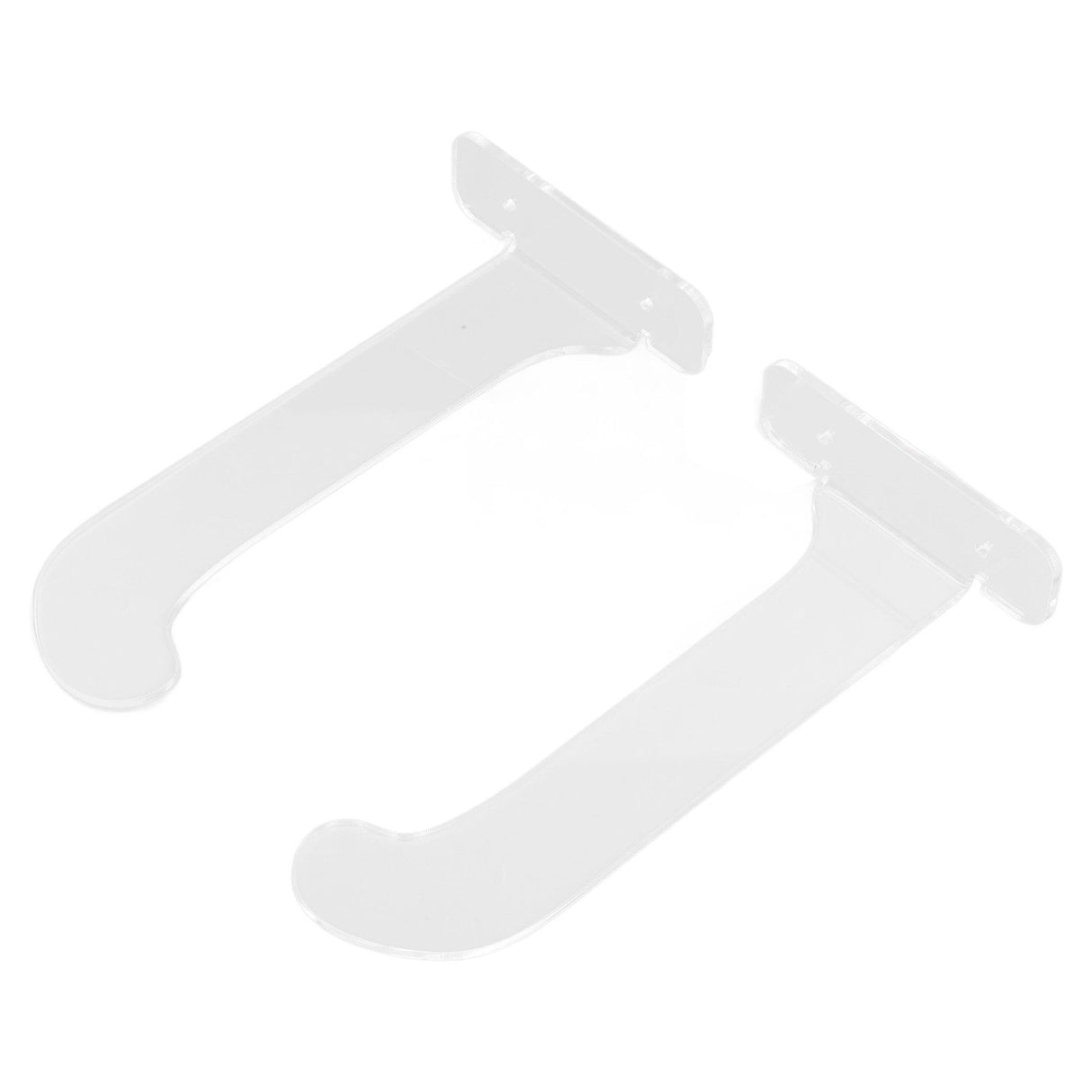 1Pair Yoga Mat Wall Mount Holder Acrylic Yoga Mat Wall Hanger Storage Rack Household Exercise Yoga Mat BracketTransparent