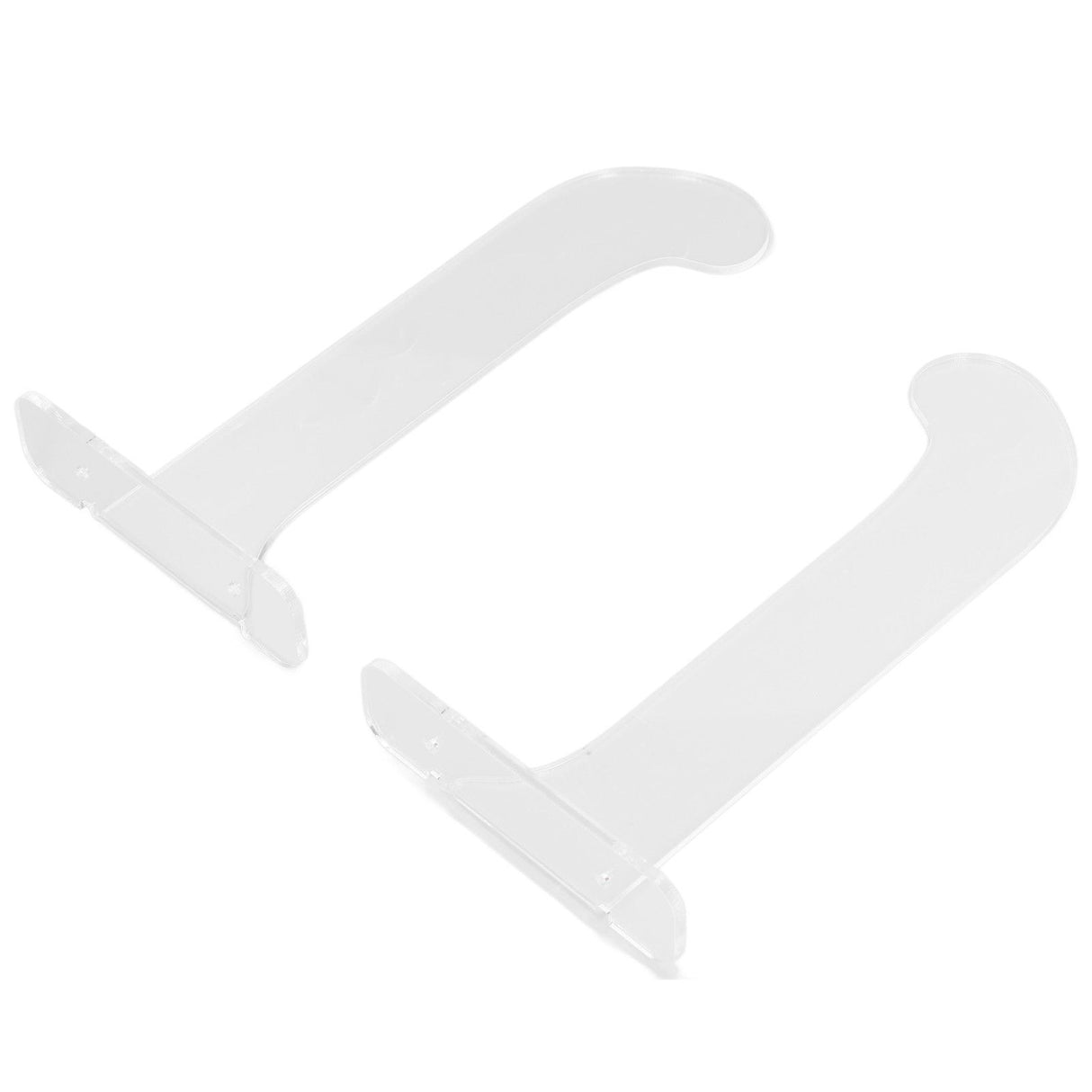 1Pair Yoga Mat Wall Mount Holder Acrylic Yoga Mat Wall Hanger Storage Rack Household Exercise Yoga Mat BracketTransparent