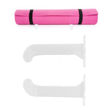 1Pair Yoga Mat Wall Mount Holder Acrylic Yoga Mat Wall Hanger Storage Rack Household Exercise Yoga Mat BracketTransparent