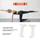 1Pair Yoga Mat Wall Mount Holder Acrylic Yoga Mat Wall Hanger Storage Rack Household Exercise Yoga Mat BracketTransparent - Extra Image