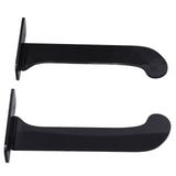 1Pair Yoga Mat Wall Mount Holder Acrylic Yoga Mat Wall Hanger Storage Rack Household Exercise Yoga Mat BracketBlack - Front View
