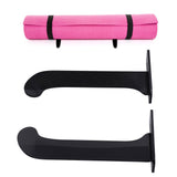 1Pair Yoga Mat Wall Mount Holder Acrylic Yoga Mat Wall Hanger Storage Rack Household Exercise Yoga Mat BracketBlack - Extra Image