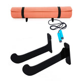 1Pair Yoga Mat Wall Mount Holder Acrylic Yoga Mat Wall Hanger Storage Rack Household Exercise Yoga Mat BracketBlack - Extra Image